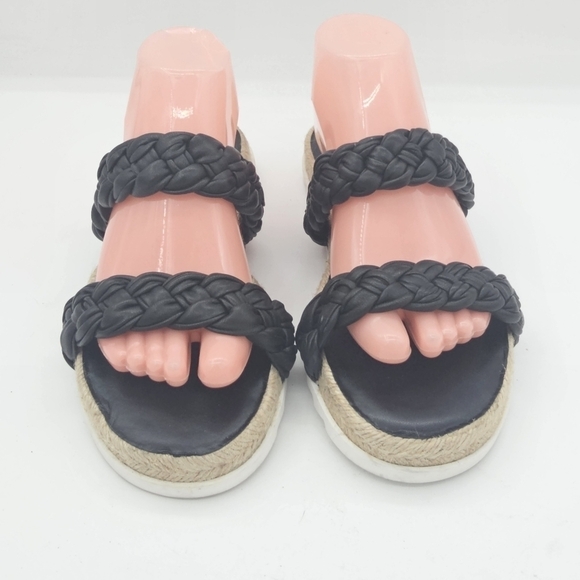 NEW Marc Fisher Jaimee Braided Two Strap Espadrille Jute Slide Sandals Size 8.5 - Picture 3 of 11